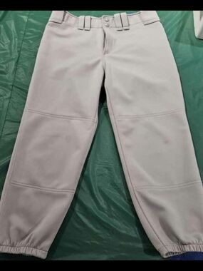 Women's Medium Mizuno Light Gray Softball Baseball Pants